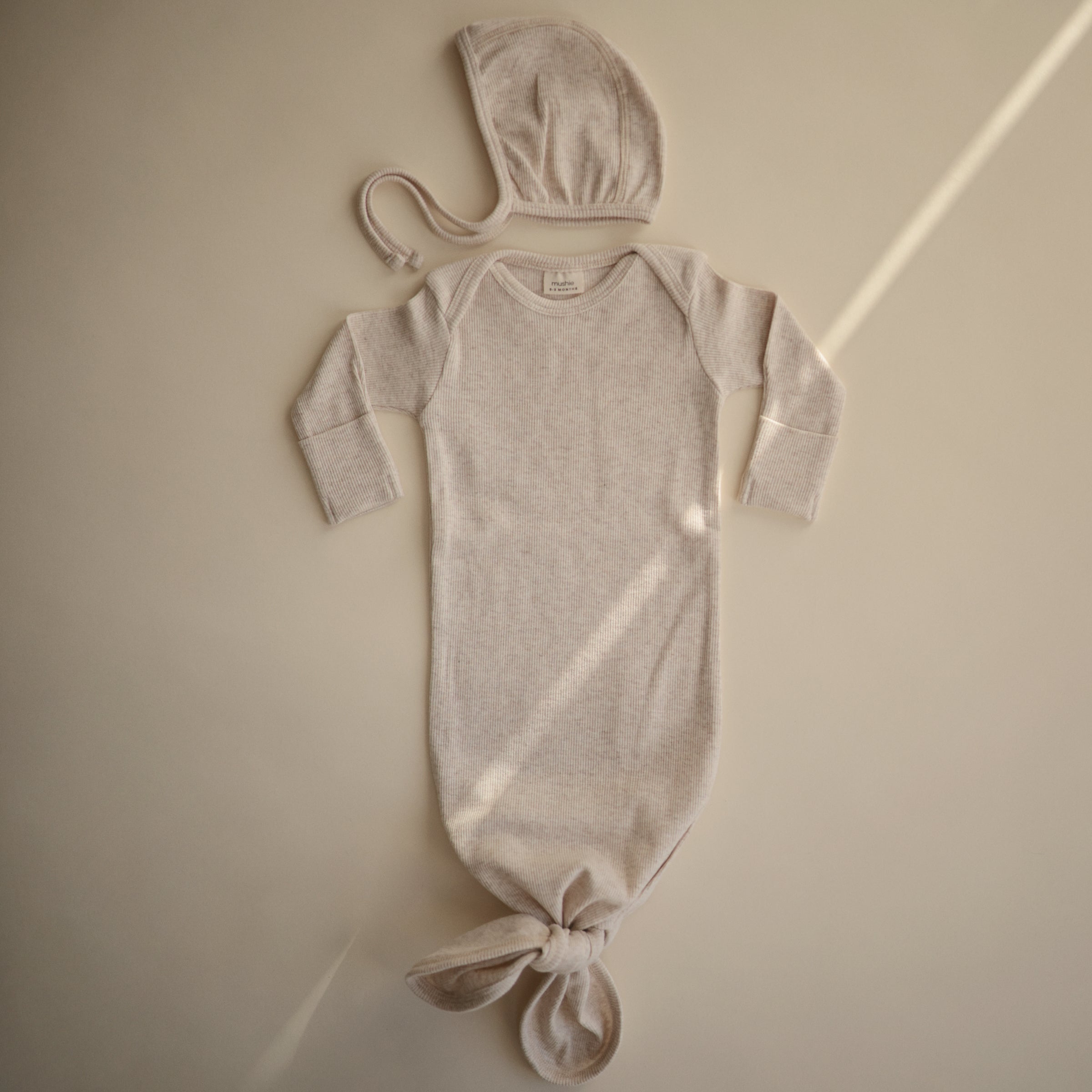 Image of Ribbed Baby Bonnet